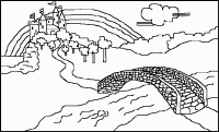 A coloring page of castle
